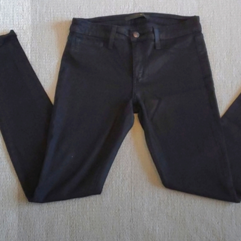 Joes Jeans Black Skinny Coated Denim Sz 28 NWOT